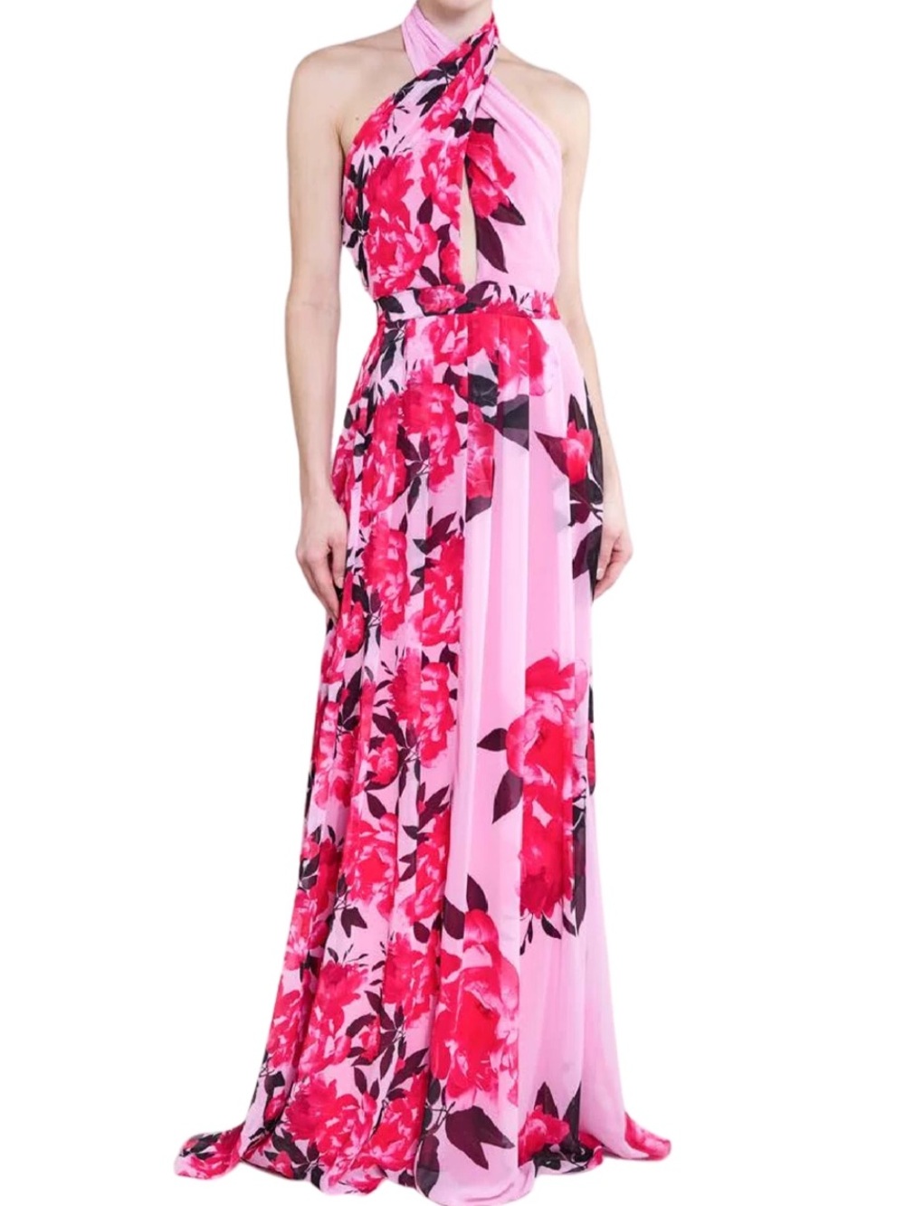 Chiara Boni La Petite Robe Rorio GG Print Long Gown Sz S